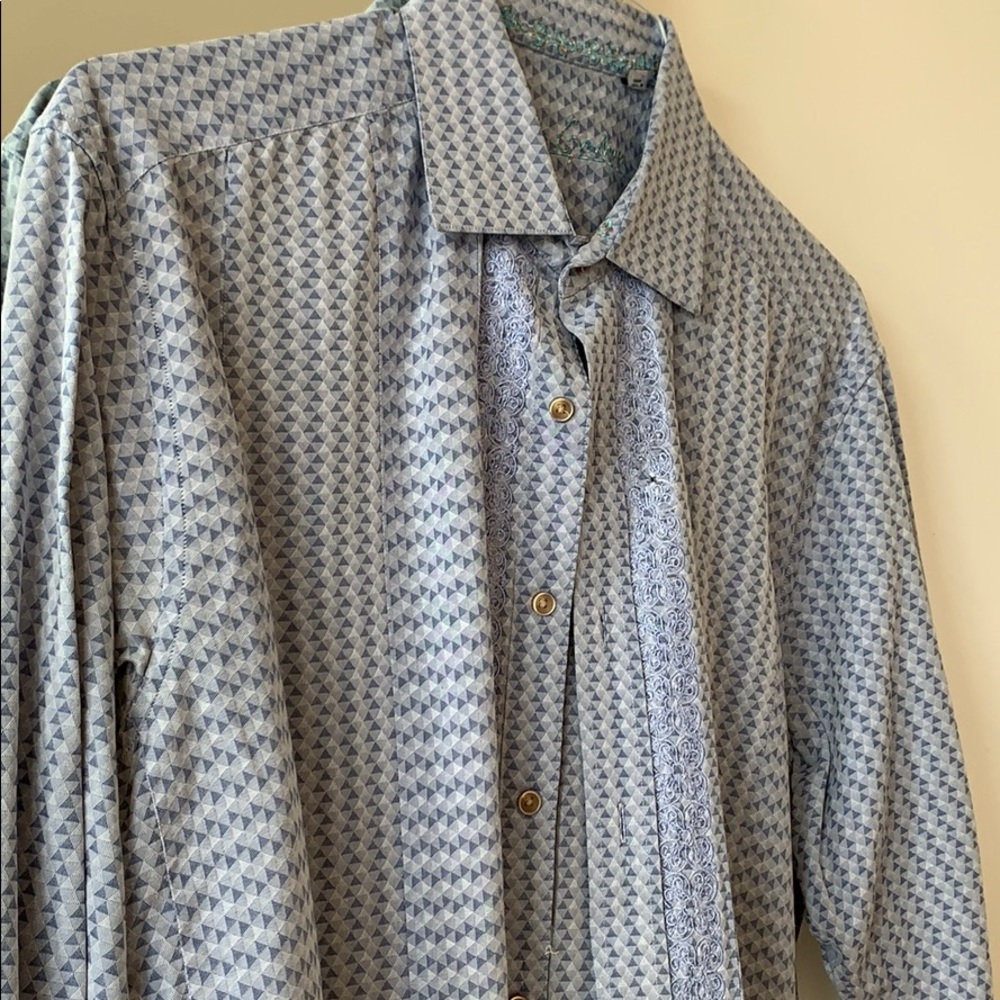 Men’s Robert Graham Dress Shirt Large - Picture 2 of 8